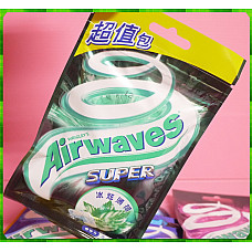 AirWave無糖口香糖(冰炫薄荷口味)-加大89元賣包