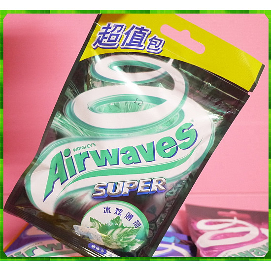 AirWave無糖口香糖(冰炫薄荷口味)-加大89元賣包