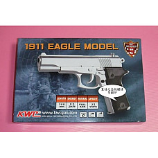 大人的玩具-正台灣製合法超擬真1:1手槍-1911EAGLE-Model(白金黑)