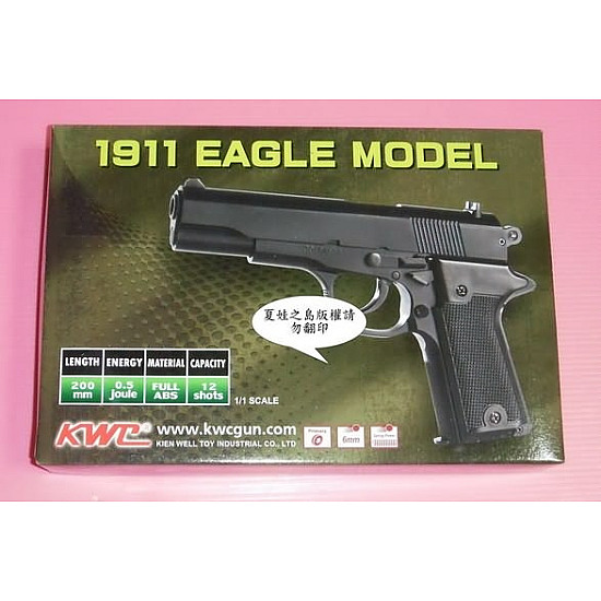 大人的玩具-正台灣製合法超擬真1:1手槍-1911EAGLE-Model(雙鷹黑)