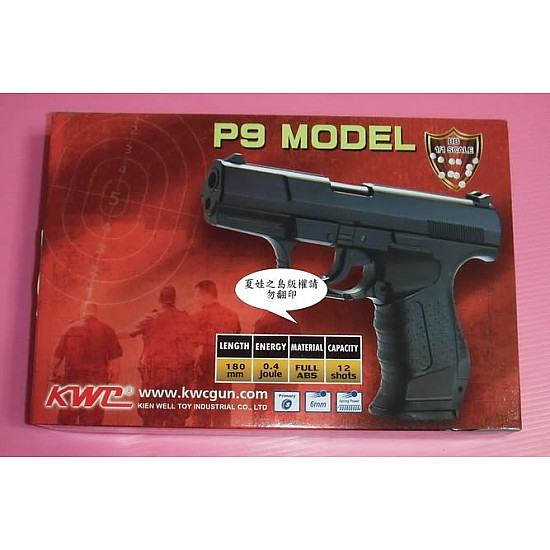 大人的玩具-正台灣製合法超擬真1:1手槍-P9Model(夜晚黑)