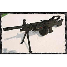 大人的玩具-A1681A-長型機關槍BB彈射擊(模擬美軍)-圓輪彈夾