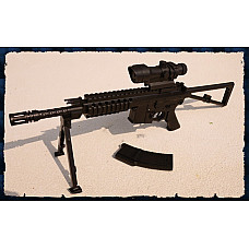 大人的玩具-PDW模擬霹靂小組專用攻堅長型機關槍BB彈射擊(模擬美軍)-長條型彈夾
