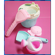 粉紅加粉藍多用途沙灘玩具組水姑娘型