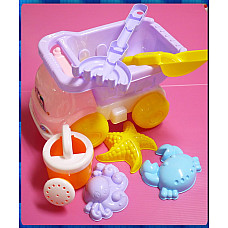 粉紅主題30公分長度的砂石車沙灘玩具組